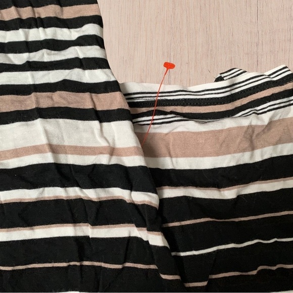 NWOT Netural Print Maxi Dress Spring Brown Stripe XSMALL - Picture 8 of 10